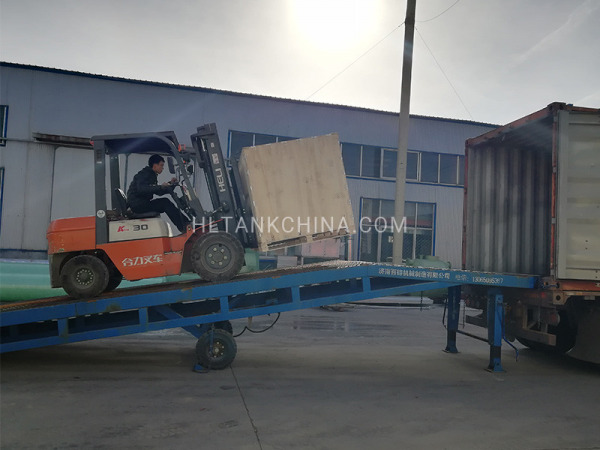 Loading water tanks