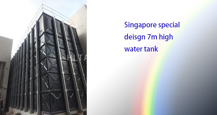 Singapore HDG water tank with outside painting treatment