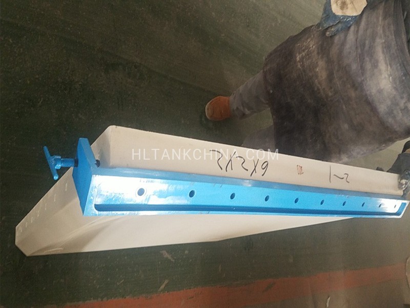 Drilling machine working for GRP water tank panel