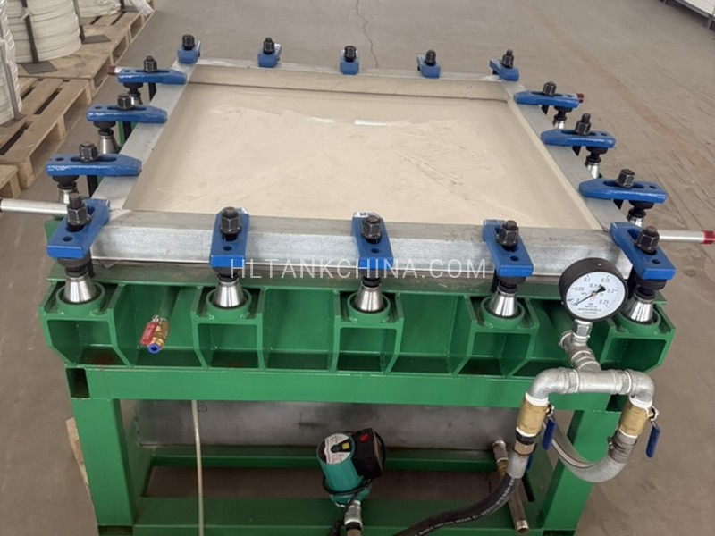Hydrostatic pressure tesing for FRP water tank panel
