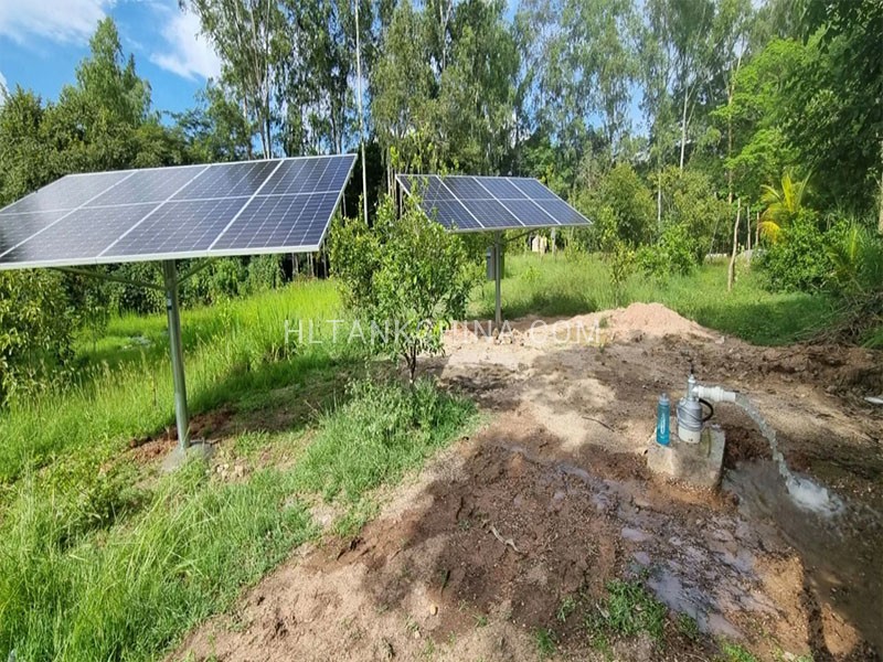 Solar panel working to get watering Solar panel working to get watering